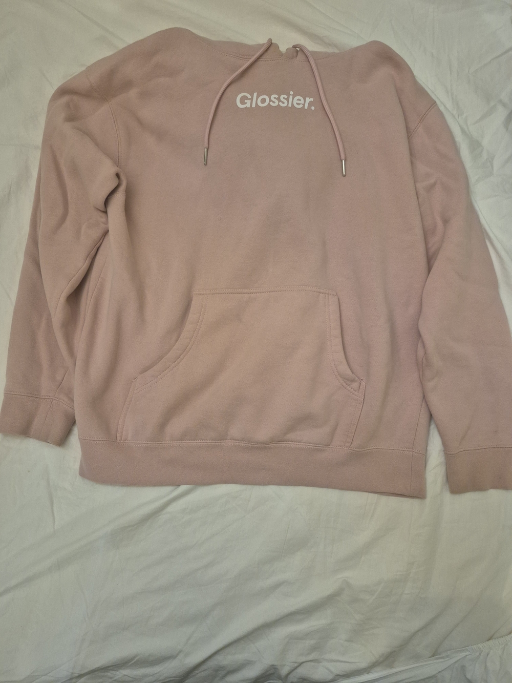 Glossier Blush Pink Logo Hoodie
